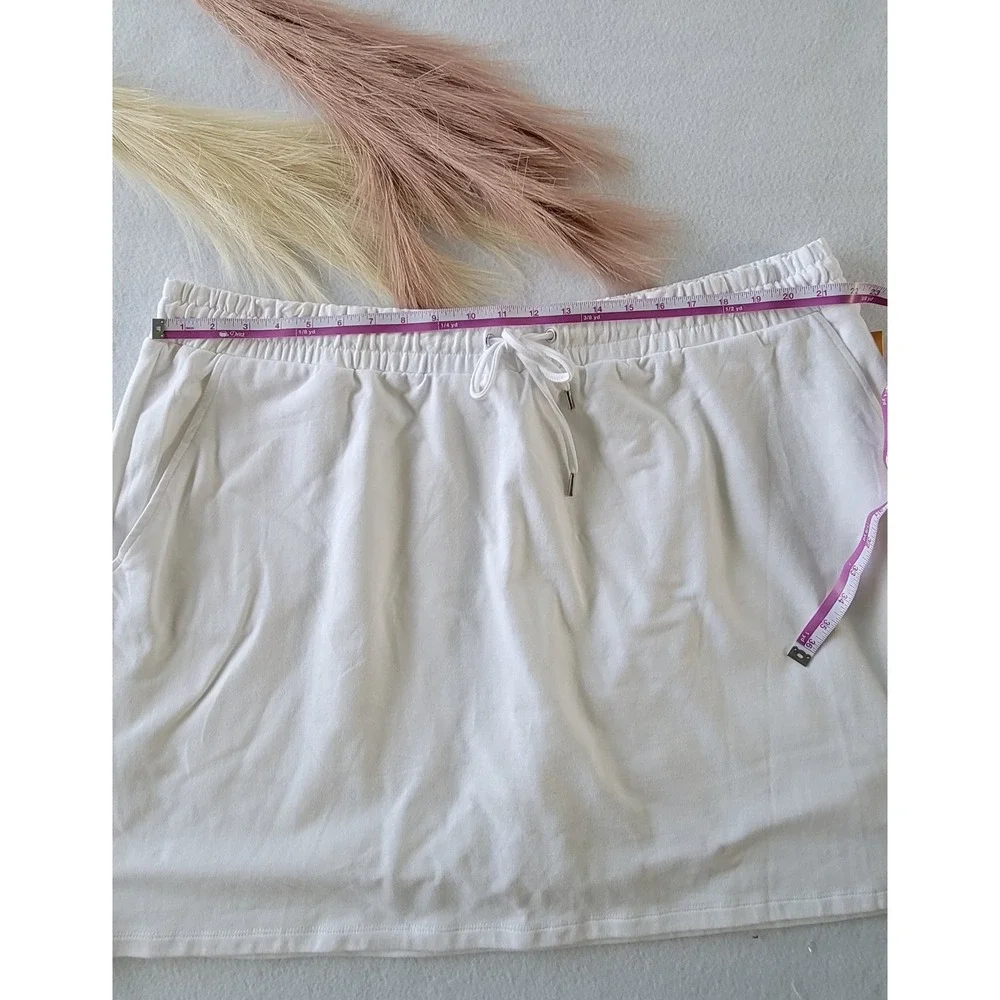 Ruby Rd. Skort Skirt White Cotton Stretch Drawstring Must Haves 3X‎